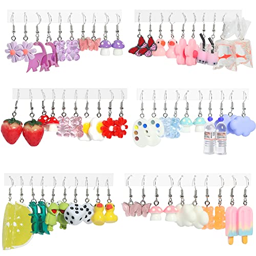 30 Pairs Fun Earrings Weird Earrings Aesthetic Earrings Weirdcore Kawaii Earrings Funny Earrings for Women