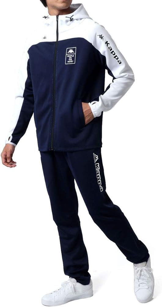 Amazon | [カッパ] ルームウェア メンズ ジャージ 上下セット 切替え