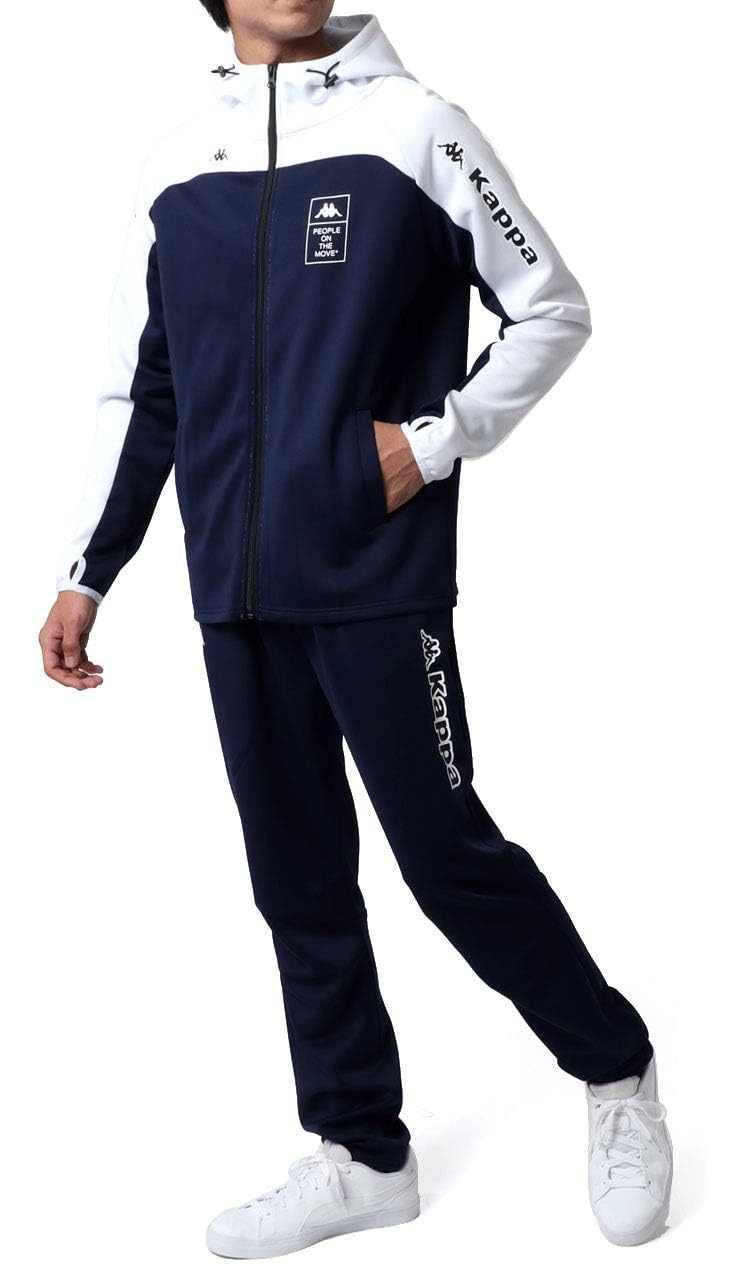 Amazon | [カッパ] ルームウェア メンズ ジャージ 上下セット 切替え