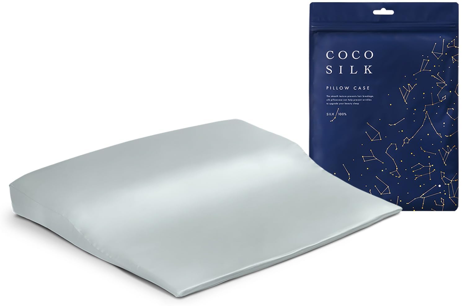 Amazon｜[COCOSILK] シルク100％ 枕カバー 90×68cm トゥルー