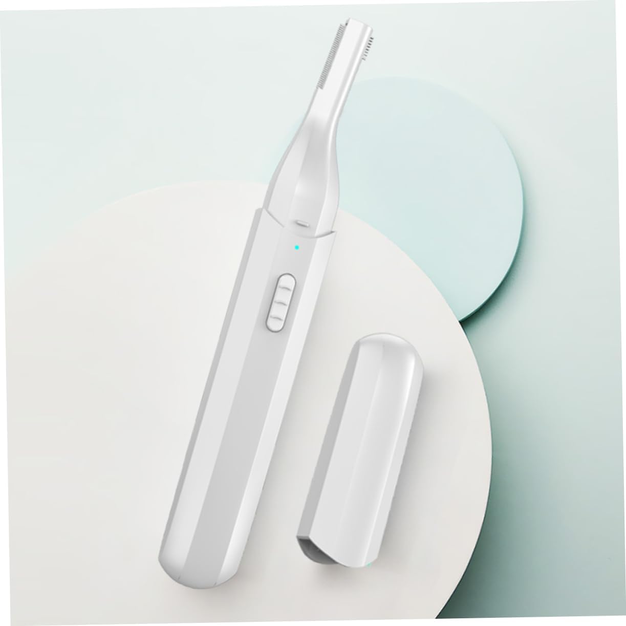 Electric Eyebrow Trimmer for Men and Women, Portable White ABS