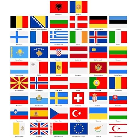 Finest Folia R108 Autocollants Drapeaux Européens Cover