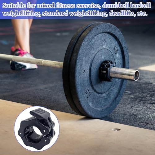 6 PCS Barbell Clips, 1 Inch/2.5CM Weight Clips Barbell Clamps Non-Slip Gym Clips Set Quick Release Locking Bar Collars for Workout Weightlifting Fitness Training - Image 5