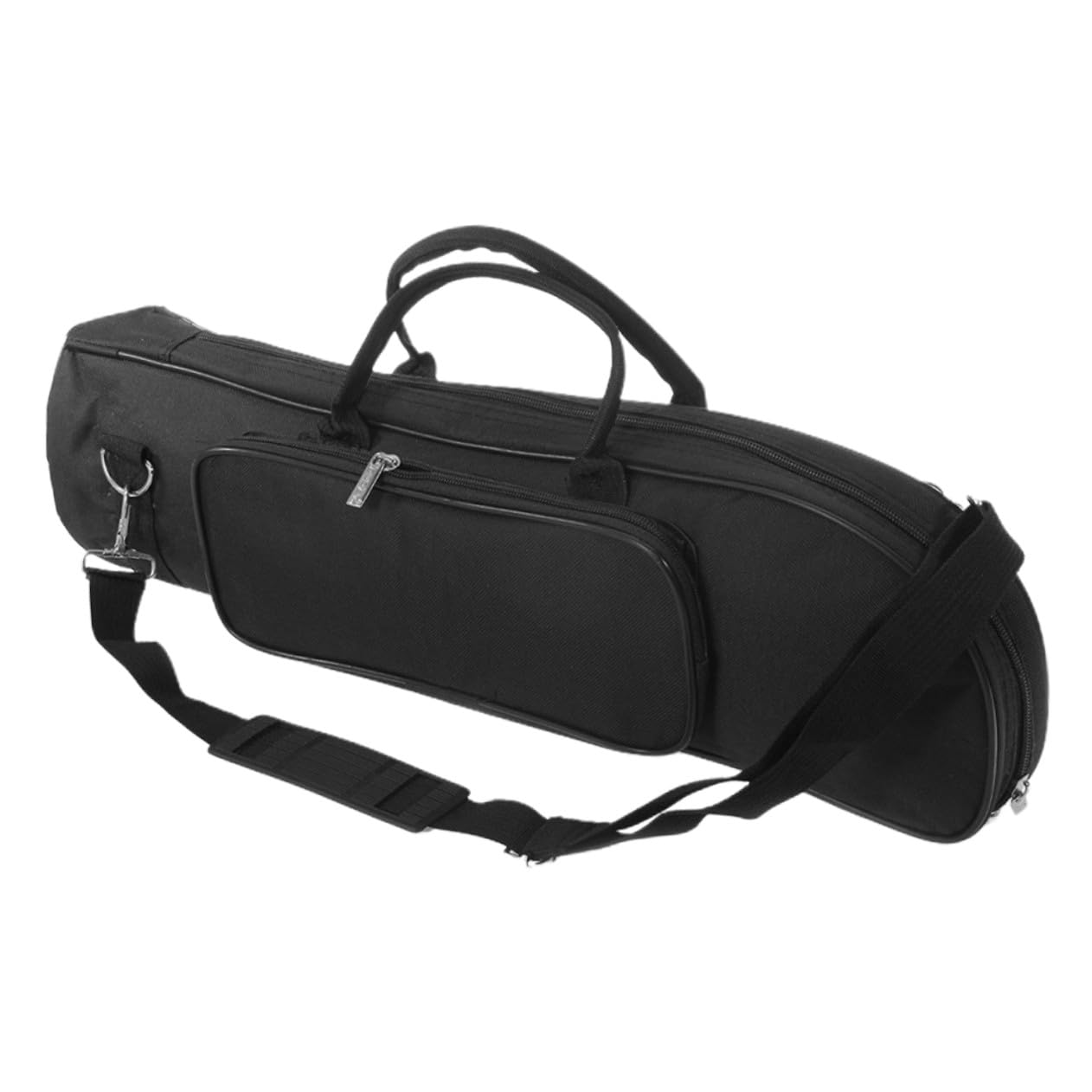 Funda para Trompeta Negra de Tela Oxford Resistente al Desgaste | Correa de Hombro Única y Asas, Compartimentos Separados, Almacenamiento Organizado