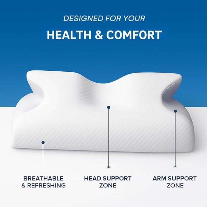 Almohada Memory Foam 59 x 37 x 12 cm Soporte Cervical Ajustable miniatura 6