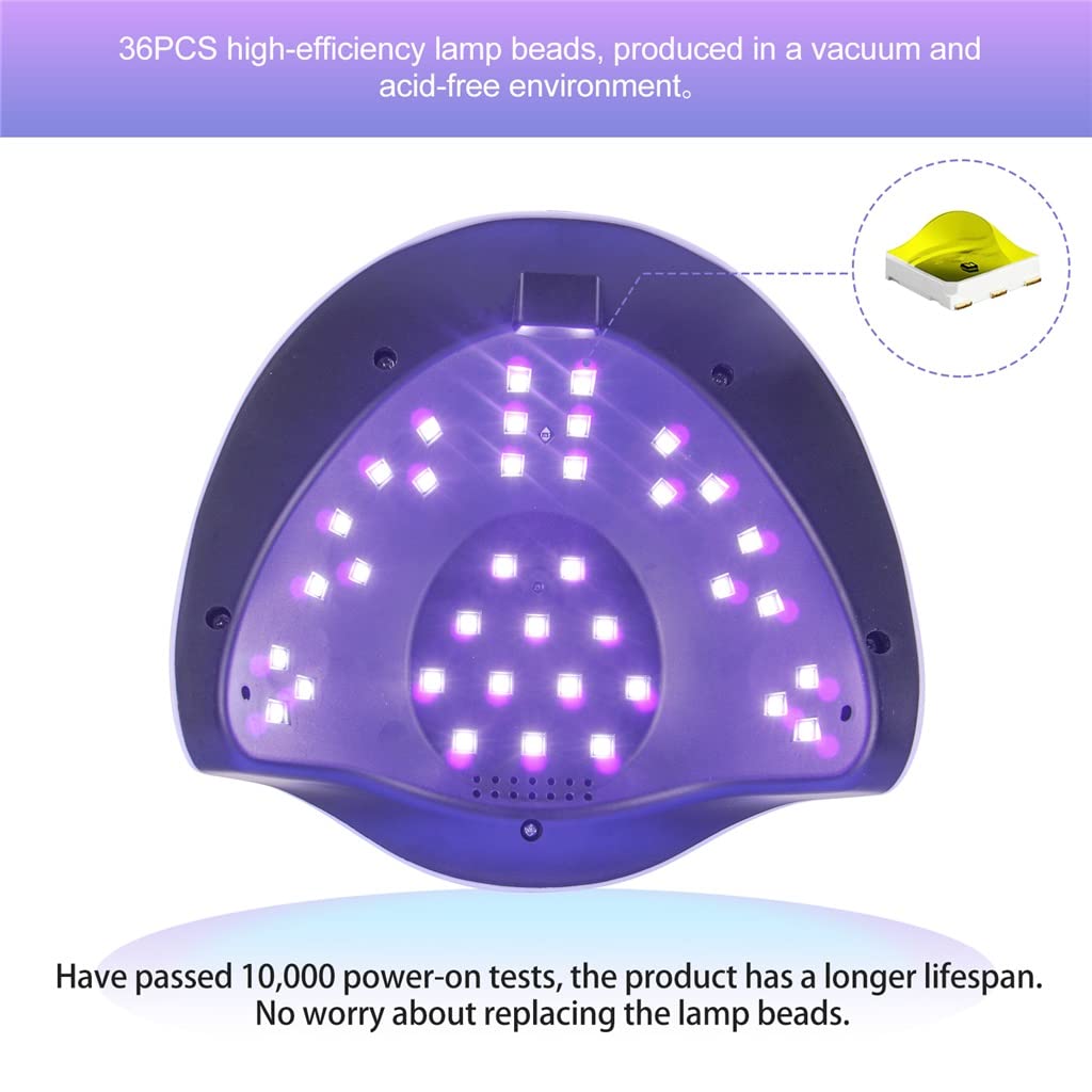 FAXIOAWA Kit Lampada per Unghie a LED Lampada polimerizzante per Gel Asciugatore per Smalto Gel Trapano per Unghie con Accessori Luce per Unghie ad Alta Potenza