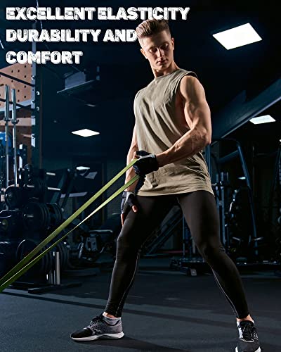 Hicarer 6 Pack Men's Compression Pants Workout Pants Athletic Compression Leggings Running Tights for Men Sport Supplies2
