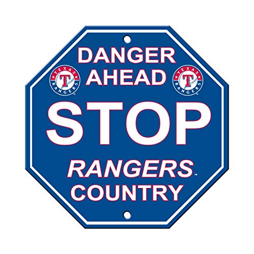 Fremont Die MLB Texas Rangers Sign12x12 Plastic Stop Style, Team Colors, One Size