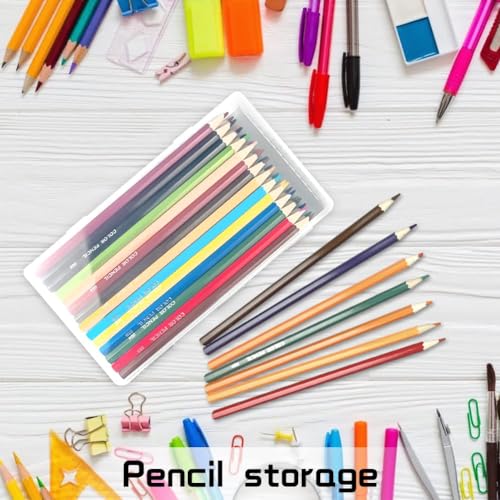 Image of DUOFIRE Small Plastic Box Organizer Box Small Plastic Storage containers for Storage Pencils and Art Supply Organizer Rectangle(7.7 x 4.1 x 0.9inch) 4 Pack