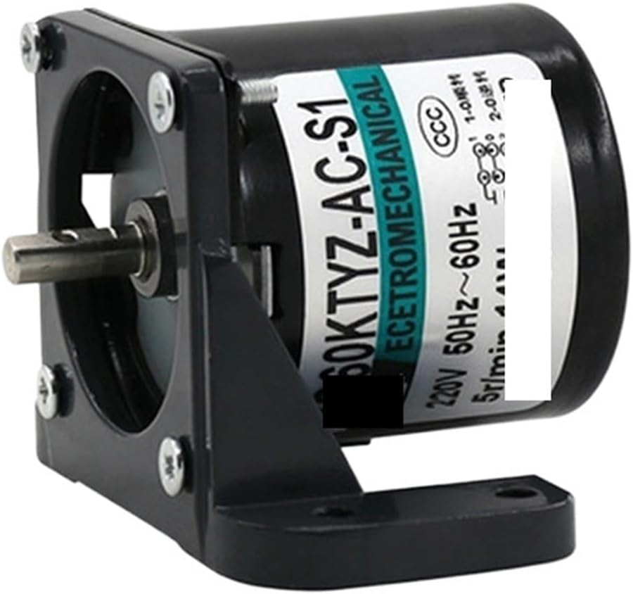 Synchronous Motor AC 60KTYZ Center Shaft with Bracket 220V 14W Permanent Magnet Gear CW CCW(220V10rpm)
