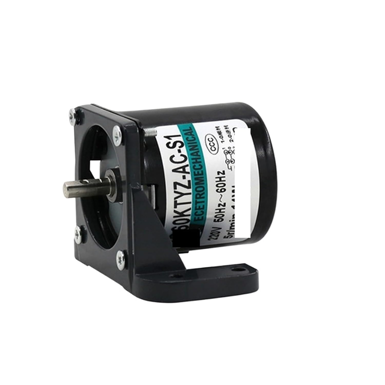 Synchronous Motor AC 60KTYZ Center Shaft with Bracket 220V 14W Permanent Magnet Gear CW CCW(220V50rpm)