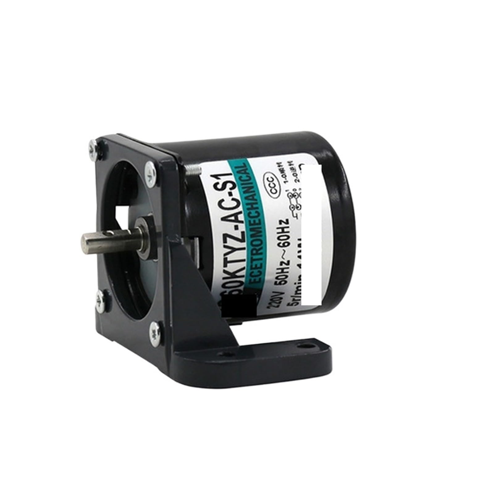 Moteur synchrone AC 60KTYZ anti-vibration 220V avec support pour rotation stable