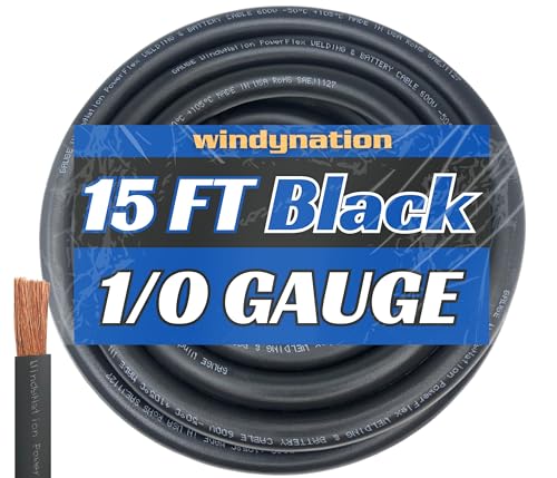 WNI 1/0 AWG Ultra Flexible Welding Cable 15ft