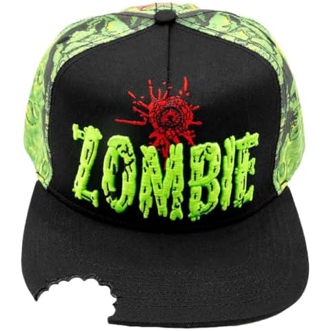 kreepsville 666 Zombie Bite Sublimated Adjustable Baseball Snapback Hat Multicolor Cover