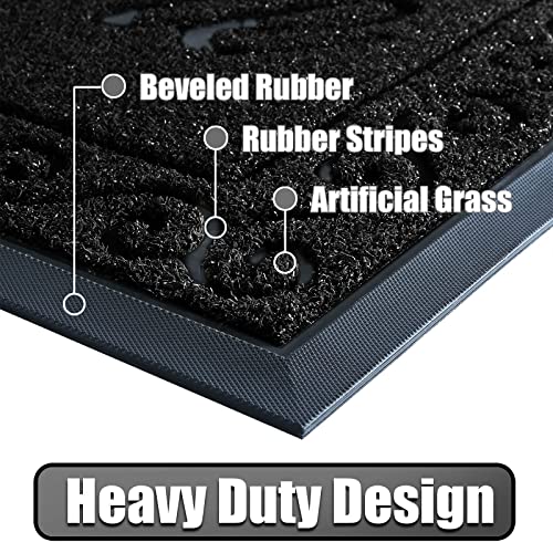 Yimobra welcome door mat, Heavy Duty Sturdy Front Mats for Home Entrance Outdoor Indoor,Non Slip Backing - Image 2