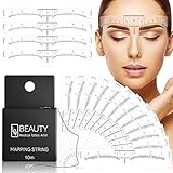 【Un producto de belleza hipoalergénico y libre de alergias】 Este hilo de mapeo de cejas preentintado está hecho con carbón de bambú totalmente natural y saturado con tinta de grado cosmético. Esto significa que es seguro incluso para las pieles más sensibles. Y la regla para cejas está hecha de material plástico, no tóxico y respetuoso con el medio ambiente, el diseño adhesivo hace que no se resbale, que es de alta calidad.