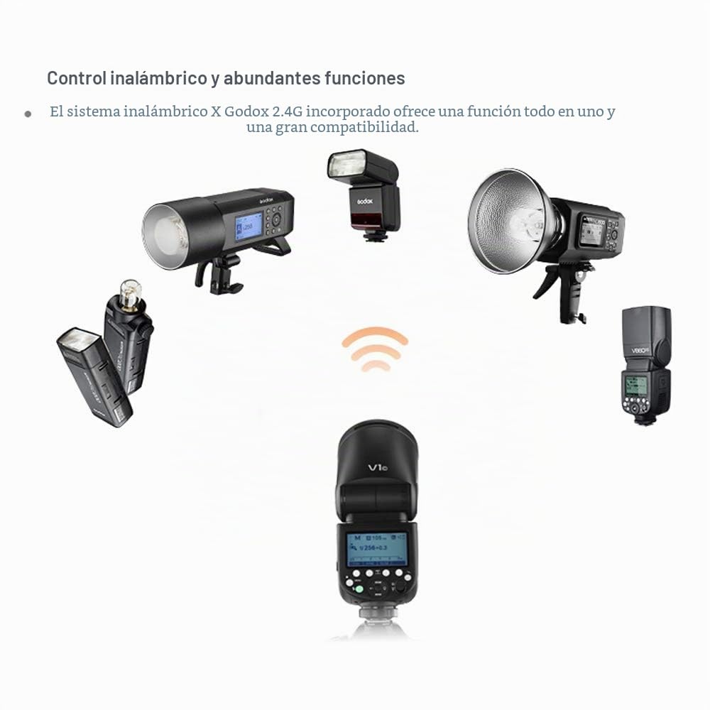 Godox V1F Flash Speedlite,de cámara de Cabeza Redonda TTL