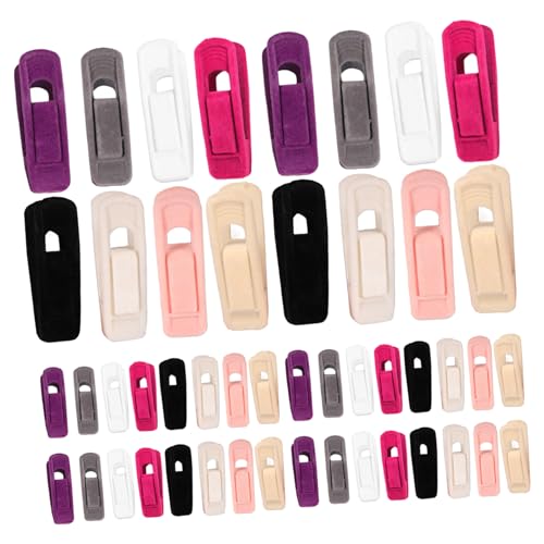 CHILDWEET 40pcs Hanger Clip Clothes Clips Clothes Hangers Clothes Rack Hangers Velvet Trousers Hangers Clip Strong Finger Clips Clip Hangers for Skirts Clips for Hangers Abs