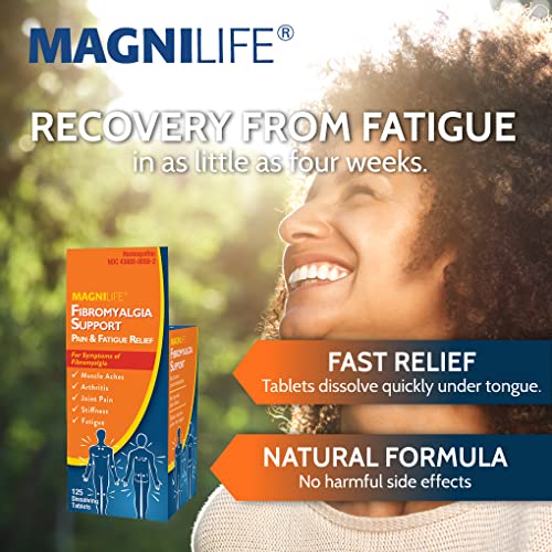Image of MagniLife Fibromyalgia Support, 125 Count, Homeopathic Pain Reliever for Arthritis, Muscle Aches, Weakness & Sensitivity, Targeted Pain & Stiffness Relief, Quick-Dissolving Fast-Acting Tablets