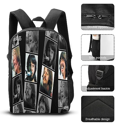 TANACC The Beatles Sac À Dos Filles Cartable Enfants Garçons Grande Capacité Adolescents Rock Band Sac De Voyage Scolaire Poids Léger Avec Poche Cachée Sur Le Côté - Les Beatles, Paul McCartney, John Lennon, RIngo Starr, George Harrison TANACC The Beatles Sac À Dos Filles Cartable Enfants Garçons Grande Capacité Adolescents Rock Band Sac De Voyage Scolaire Poids Léger Avec Poche Cachée Sur Le Côté – Image 5