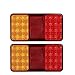 Produktbild Justech 2x 24LED Hintere Bremsleucht mit E-mark Schrauben Wasserdicht Rückleuchten 12V Universal Rücklicht Heckleucht Stoppleuche Warnlicht für Anhänger Camper Van Truck LKW Traktor Trailer