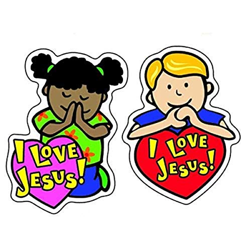 Carson Dellosa Education Carson Dellosa | I Love Jesus Christian Stickers | 1.5-inch x 1.5-inch, 90ct