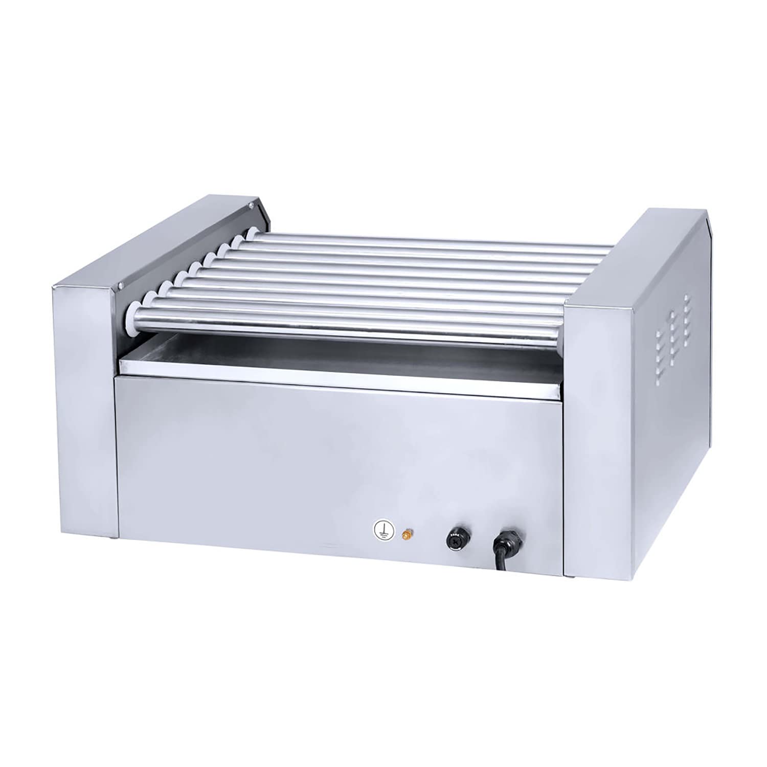 FAXIOAWA Hot Dog Roller Warmer Grill Cooker Machine, Commercial 11 Rodillos antiadherentes Bun Warmer Hot Dog Salchicha Griller para el hogar, Tienda, Snack, Bar