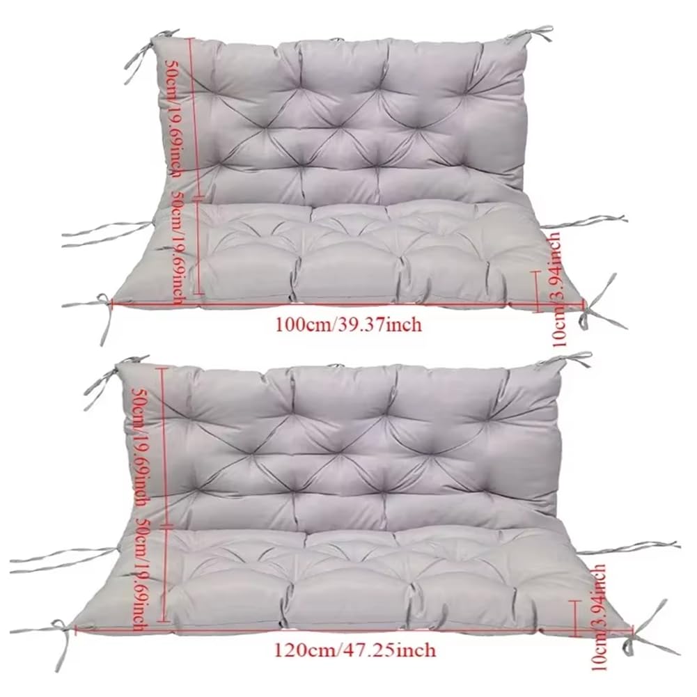 Comodo cuscino per panca da giardino, per patio e sala da pranzo al chiuso, design moderno trapuntato, cuscino spesso, 100 x 100 cm, perfetto per mobili e uso esterno