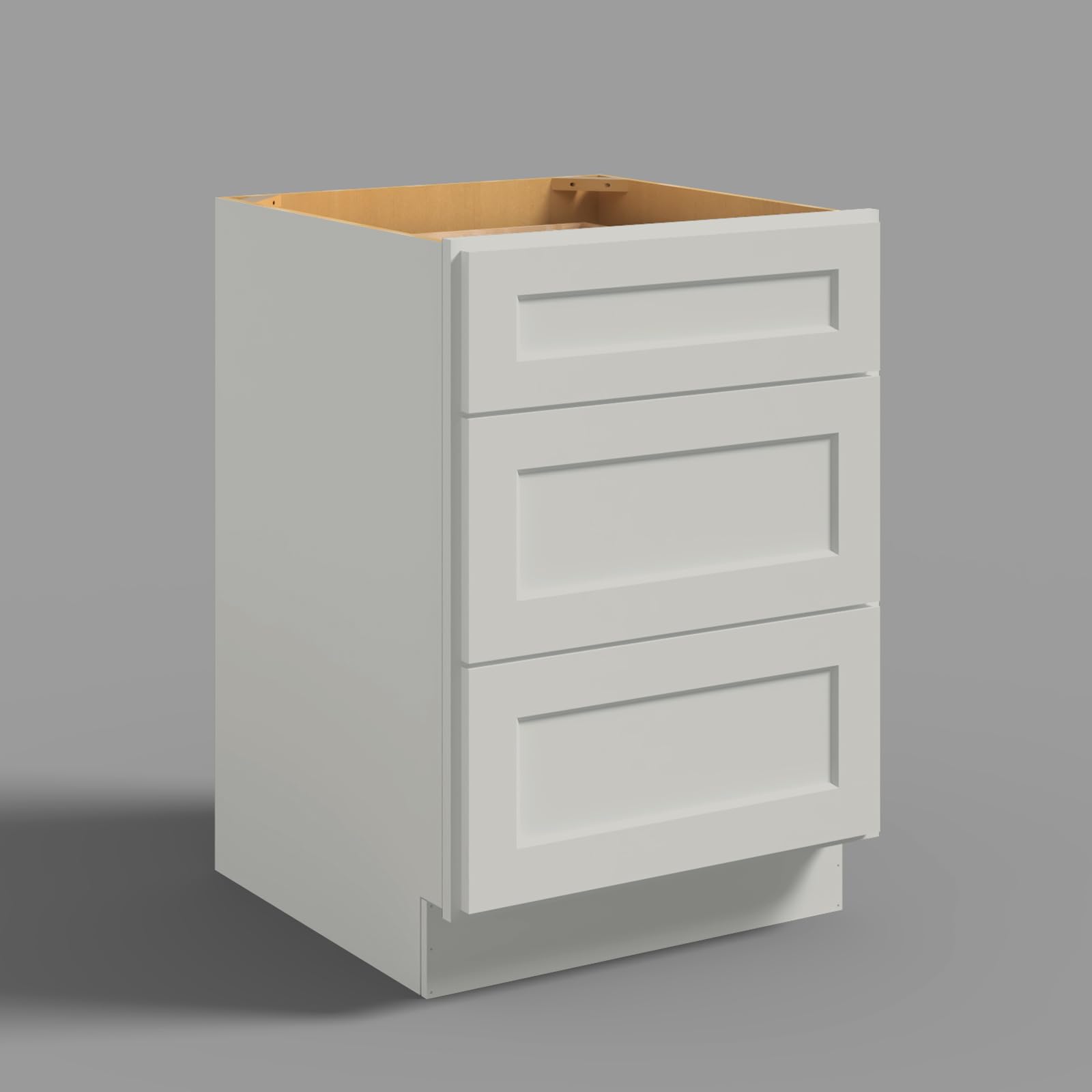 Hausvita 24" 3-Tier Undermount Kitchen Drawer Cabinet, RTA Storage Drawer, Full Extension Soft Close Slides, Ample Storage Organizer, MDF &amp; Plywood with UV Coating