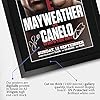HWC Trading Mayweather Canelo Fight Floyd Mayweather Jr. vs. Canelo Alvarez Gifts Printed Signed Autograph Picture for Boxing Memorabilia Fans - A3 Framed #3