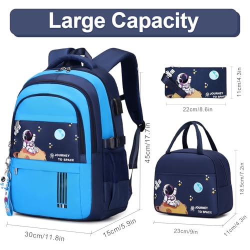 Image of ACESAK Backpack for Boys - Boy Backpack Schoolbag for Boys Kids Teens Girls Elementary Middle School Bags, Waterproof Lightweight Kids Bookbag Backpacks Casual Daypack with Lunch Bag Set