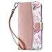 ULAK Compatible with iPhone 12 Pro Max Wallet Case with Card Holders, Designed Flip PU Leather Kickstand Shockproof Protective Phone Cover for iPhone 12 Pro Max 6.7 inch, Rose Gold