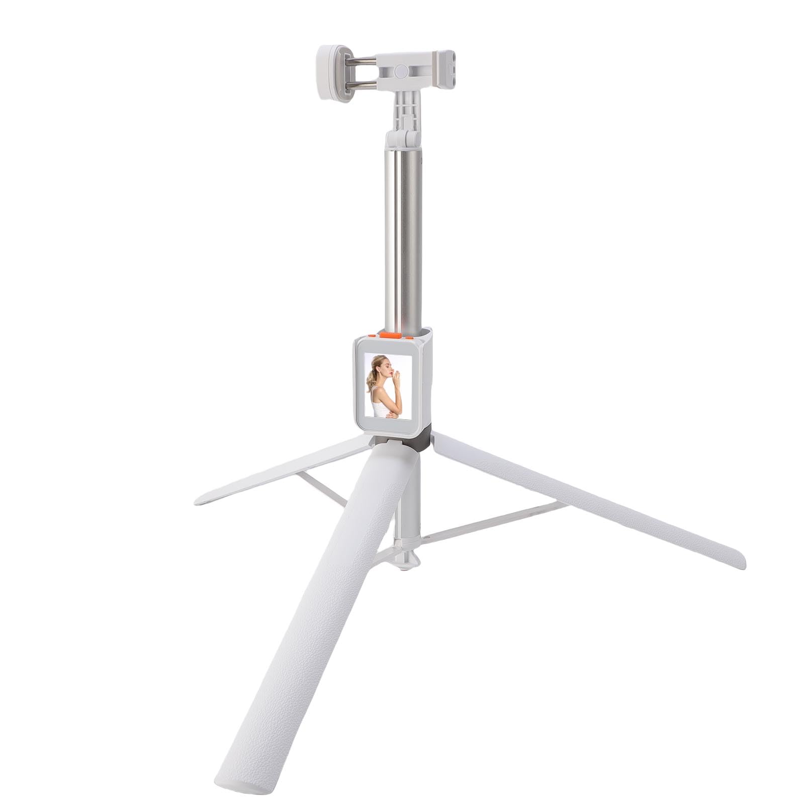 Goshyda Stick per Selfie Treppiede Telefonico, Supporto per Treppiede per Cellulare Pieghevole con Schermo Selfie da 2 Pollici, Supporto a Schermo Bluetooth WiFi, per Viaggi in Live