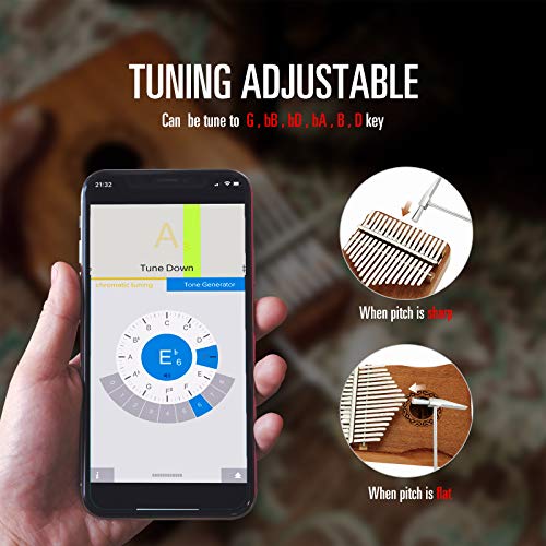 Mifoge Kalimba Thumb Piano 17 Keys With Koa Acacia Wood,Mbira,Finger Piano Builts-In Waterproof Protective Box thumb #7