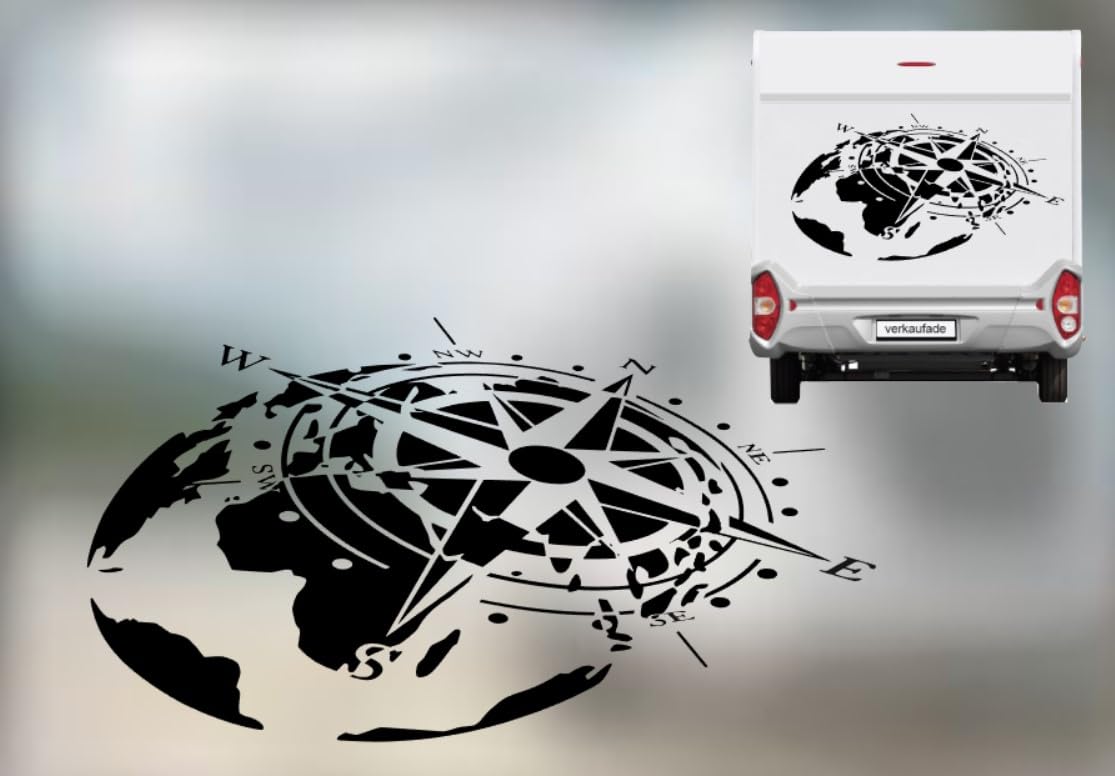 Verkauflade By Chr/Su Choice Of Colours Compass Earth Sticker For Caravan Motorhome Or As A Wall Sticker (Sm1/19 Pers.)