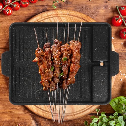 Bandeja rectangular de aluminio para barbacoa al aire libre LALAFINA antiadherente resistente 7