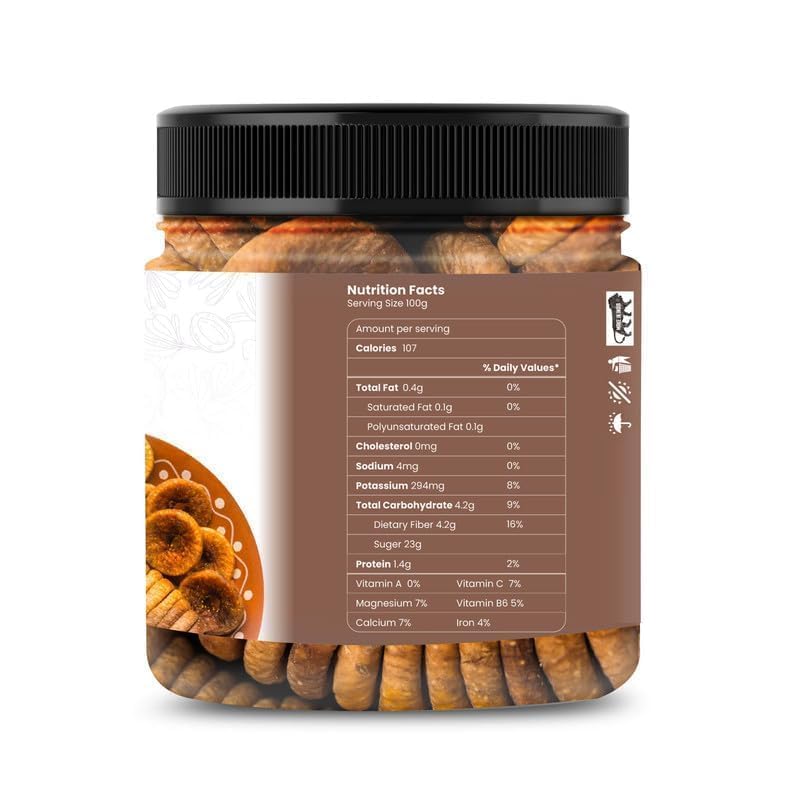 SS Premium Dried 100g Anjir| Dry Figs | Nutritious & Seedless Anjeer | Dry Fruit for Healthy Snacking l No Added Preservatives