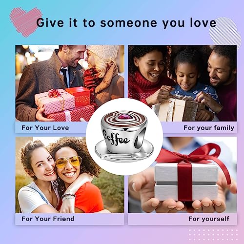 Image of LUXILLA Love You Best Friend Grandma Wife Heart Charm 925 Sterling Silver Charms Fit for Bracelets Necklace Jewelry Gift for Women