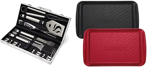 Miniatura 1 de Cuisinart CGS-5020 - Estuche de transporte de aluminio para herramientas de barbacoa, juego de parrilla de lujo, 20 piezas y bandejas Cuisinart