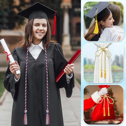 Image of ONUPGO Graduation Cord, Graduation Honor Cords Rayon Braided Tassel Cord for 2026, 68 inch Polyester Yarn Long Robe Honor Rope for Graduation Students, Bachelor Gown