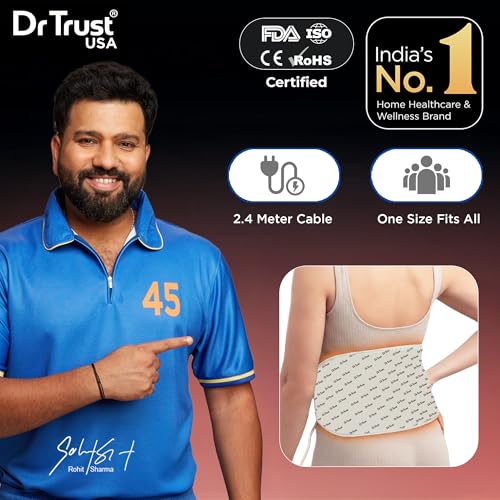 Image of Dr Trust USA Orthopedic Electric Heating Pad for Period Pain Relief I Heat Belt For Period Cramps, Lower Back Pain, Lumbar, Shoulder & Knee, 3 Heat Settings with Temperature Controller - 3101