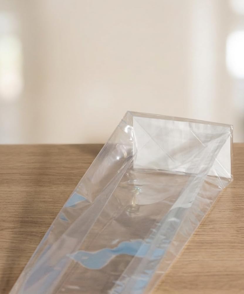 Sacchetti Per Alimenti Trasparenti Con Fondo Quadro | 50 Pezzi | 10+6x30 Cm | Ideali Per Freezer E Dispensa - 5