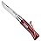 Opinel Colorama No.08 Folding Pocket Knife, Painted Wood Handles, Leather Lanyard (Burgundy)