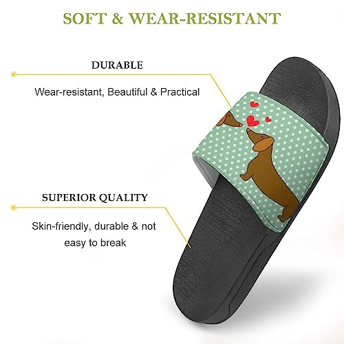 Pantoffeln Für Frauen Dackel Mit Herzen Dusche Sandalen Badeschuhe Hausschuhe Für Männer