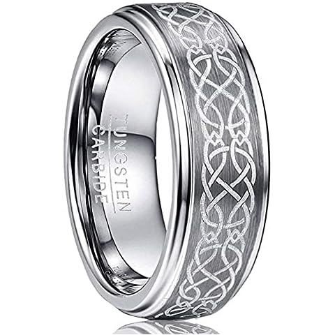 VAKKI Celtic Knot Silver Tungsten Ring Cover