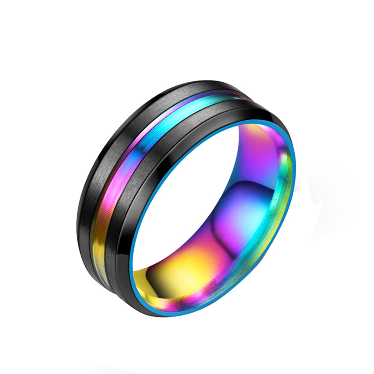 Yellow Chimes Ring For Men Black Bands Rings Platinum Plated Titanium Steel Never Fading Ring For Men and Boys (B0BG4PTQQK) Amazon Price History, Amazon Price Tracker