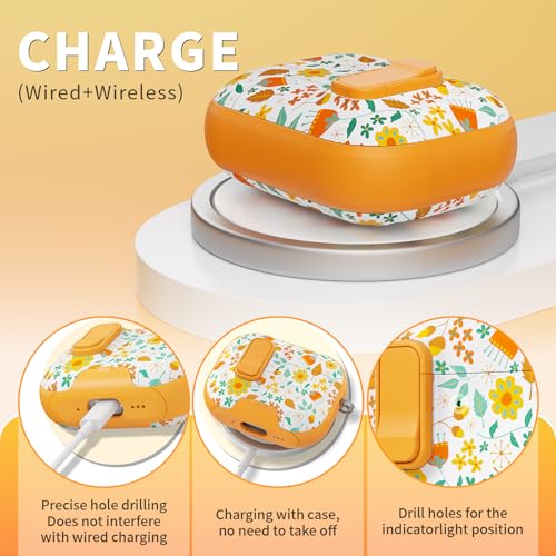 Image of for AirPods Pro 3 Case with Lock & Phone Stand,Cute Floral Pattern Style