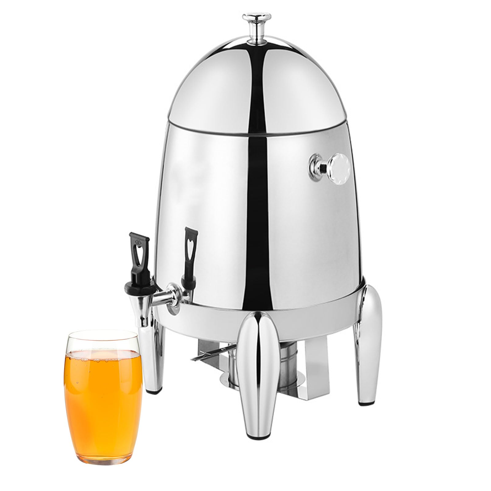 AIZYR Dispensador De Café Frío Y Caliente De Acero Inoxidable Dispensador De Bebidas Dispensador De Jugo Urna De Café con Espiga, Dispensador De Leche para Fiestas Buffet Catering
