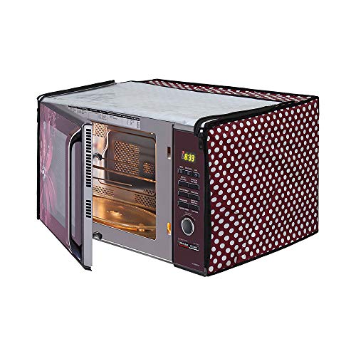 Image of DREAM KING Stylish Design & Printed Microwave Oven Cover Full Closure |waterproof & Dustproof Oven Cover Suitable for All Models - Multicolour SA46