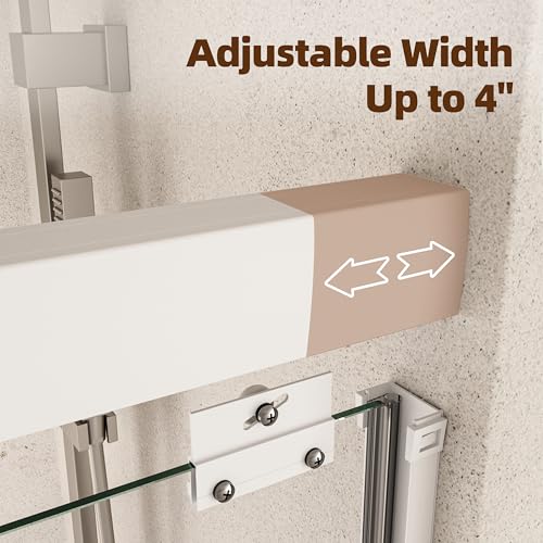 Image of Royal Guard Double Sliding Shower Door,56-60 inch W x 72 inch H,Matte White